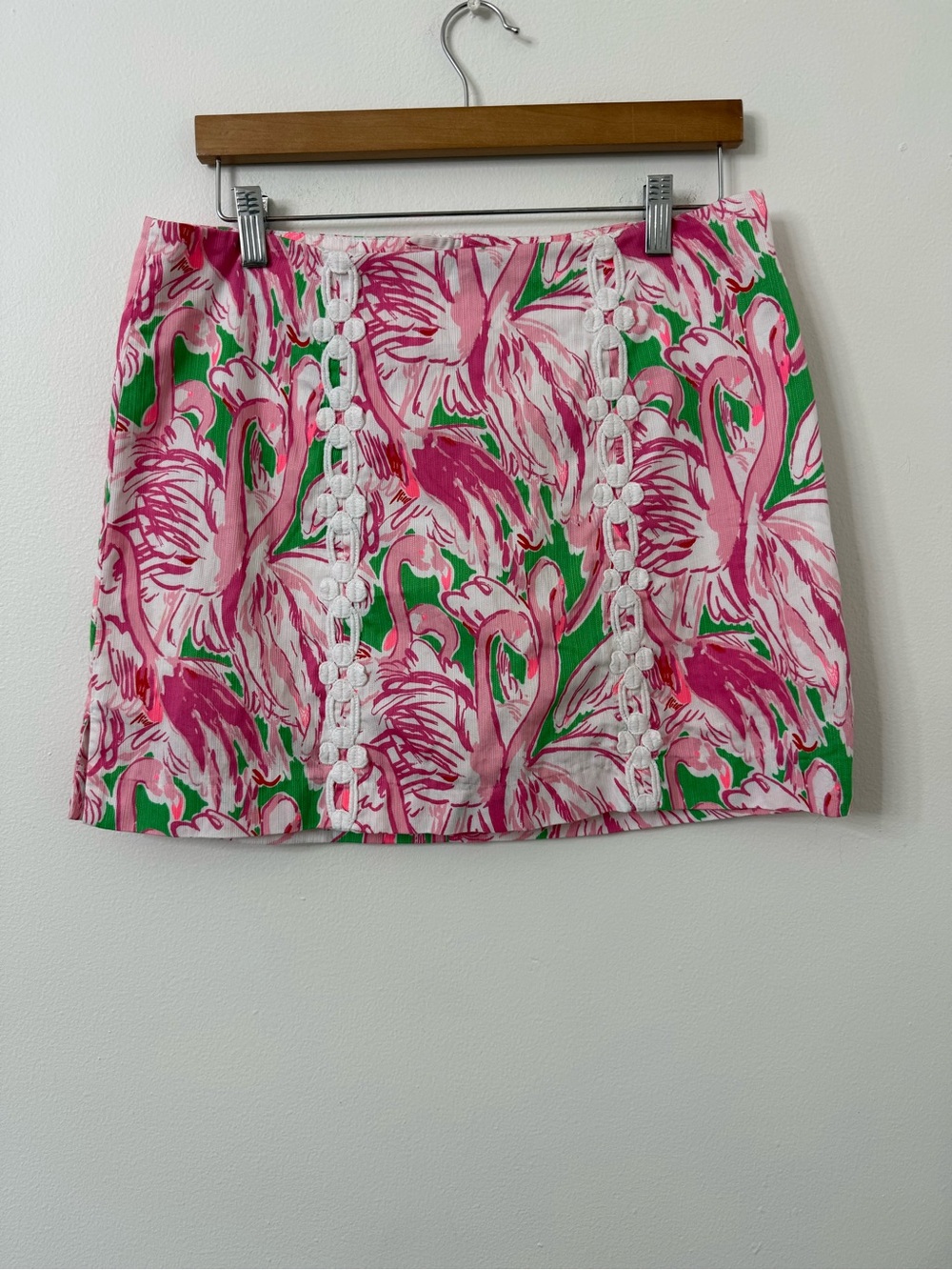 {10} Lilly Pulitzer Marigold Pink Flamingo Colony Skort